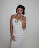 Sleeveless camisole backless long one-piece dress