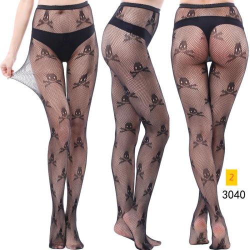 Jacquard lace hollow pantyhose fishing net socks