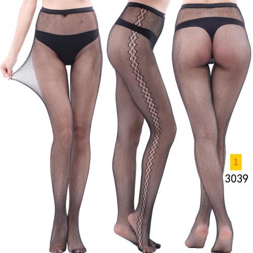 Jacquard lace hollow pantyhose fishing net socks