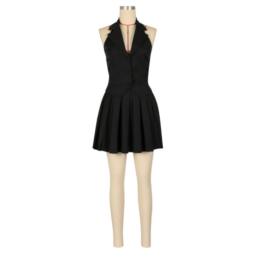 Women's pleated skirt set