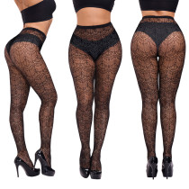 Large jacquard pantyhose, fun mesh socks, long leg leggings