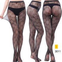 Jacquard lace hollow pantyhose fishing net socks