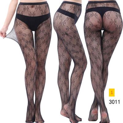 Jacquard lace hollow pantyhose fishing net socks