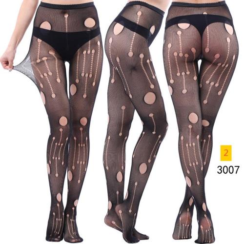 Jacquard lace hollow pantyhose fishing net socks