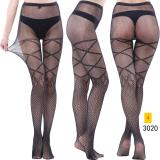 Jacquard lace hollow pantyhose fishing net socks