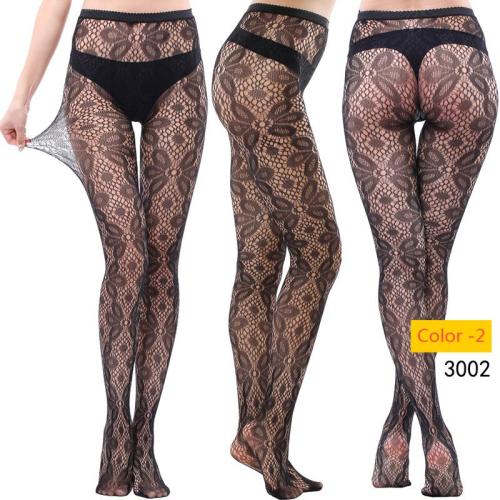 Jacquard lace hollow pantyhose fishing net socks