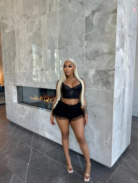 Lace hollowed out two-piece set for plus size women's clothing