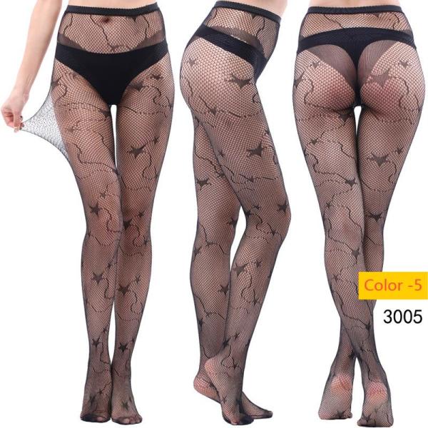 Jacquard lace hollow pantyhose fishing net socks