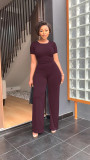 Two piece set of casual top and pants