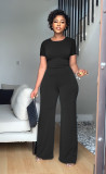 Two piece set of casual top and pants