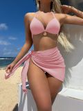 High waisted swimsuit bikini three piece swimsuit set