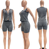 Knitted sweater double-sided zipper set