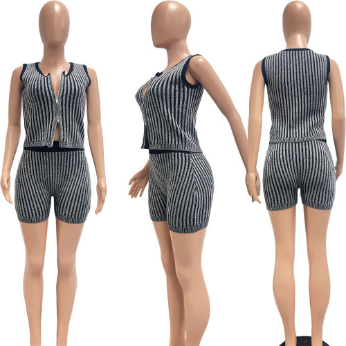 Knitted sweater double-sided zipper set