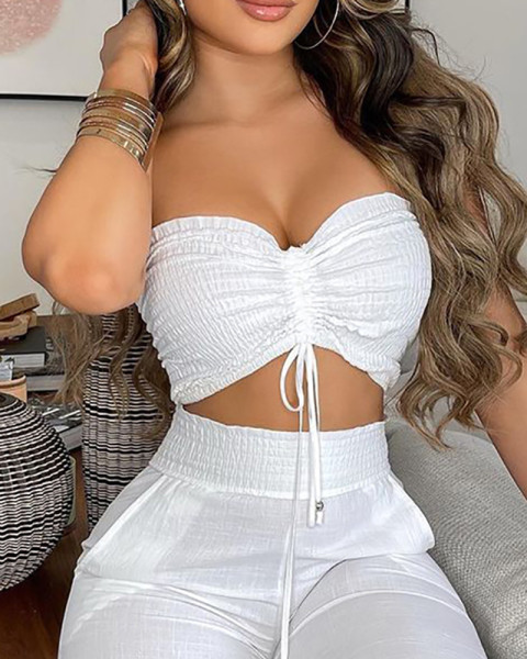 Strapless pants set