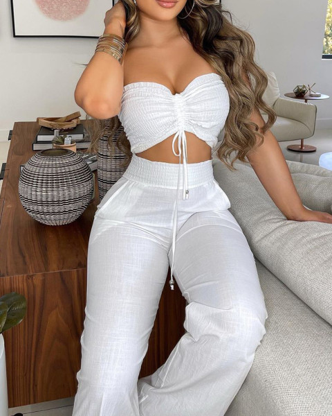 Strapless pants set