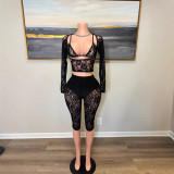 Lace shorts two-piece set