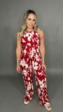 Sleeveless vest high waisted pants set A7549