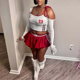 Short skirt set, half skirt two-piece set FF1429
