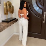 Women's high neck sleeveless jumpsuit A7554