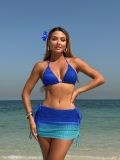 Gradient mesh three piece beach bikini set S904530000953