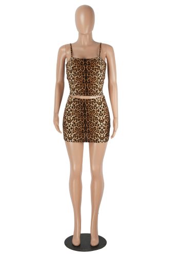 Printed camisole short skirt set MZ2897