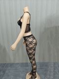 Lace suit vest leggings 2-piece set