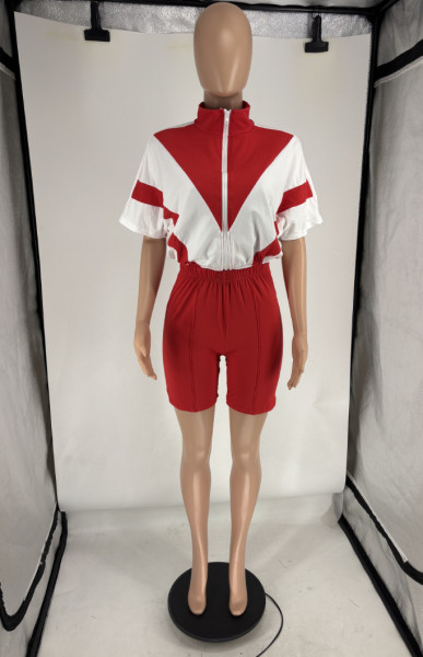 Short sleeved shorts bat sleeve sports suit