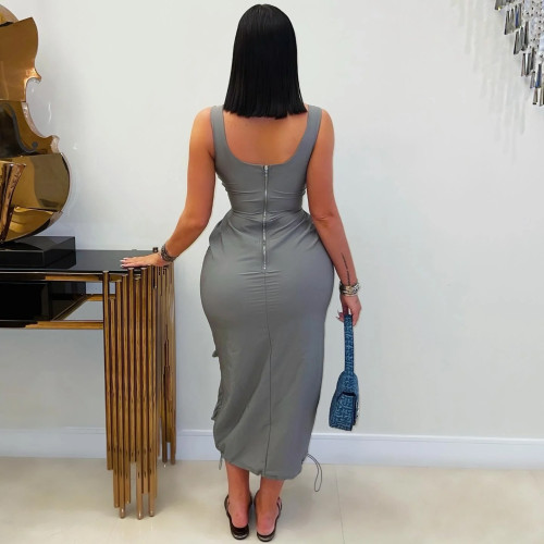 Workwear, large pocket vest, dress