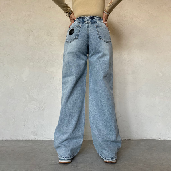 Pendant jeans high waist narrow straight leg jeans