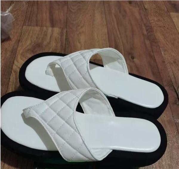 Large thick soled herringbone slippers