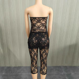 Lace shorts two-piece set
