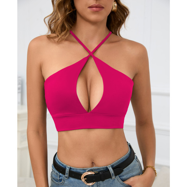 Hollow camisole top and vest