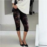 Lace see through tight leggings