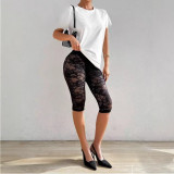 Lace see through tight leggings