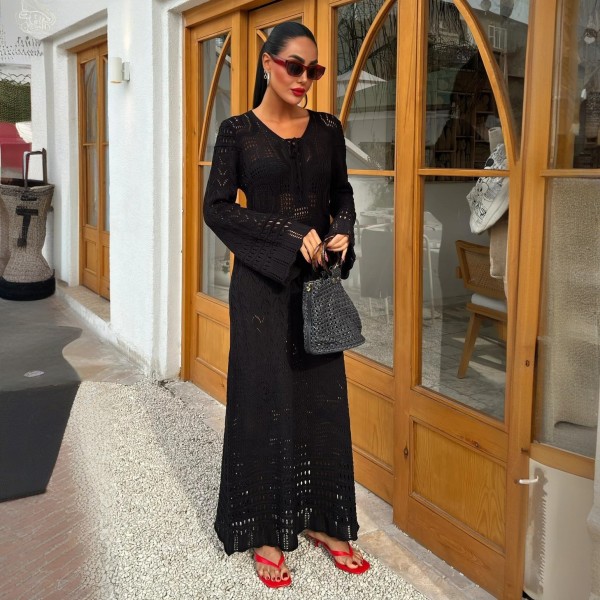 Hollow knit dress
