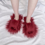 Imitation plush slippers