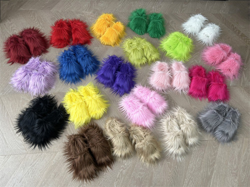 Imitation plush slippers
