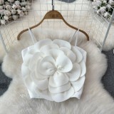 3D flower small camisole vest top