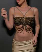 Hanging neck top, small vest, body chain, chest chain Hanging neck top, small vest, body chain, chest chain