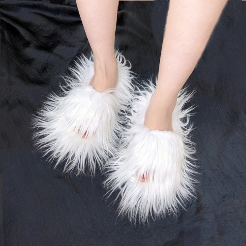 Imitation plush slippers