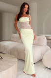 Lace patchwork camisole dress