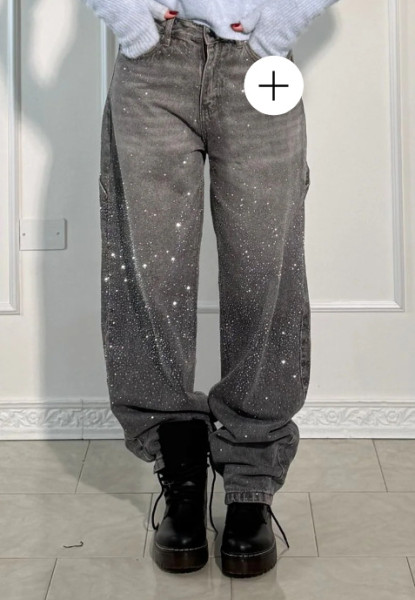 Starry Sky Hot Diamond Jeans Pants