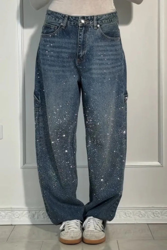 Starry Sky Hot Diamond Jeans Pants