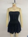 Cute dress with strapless cake skirt