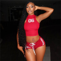 Tank top shorts sports suit