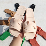 Beach crystal jelly one-piece slippers