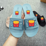 One line beach PVC jelly slippers