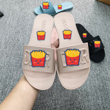 One line beach PVC jelly slippers