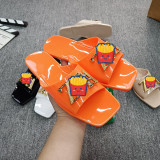 Beach crystal jelly one-piece slippers