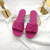 Crystal jelly colored flat bottomed slippers